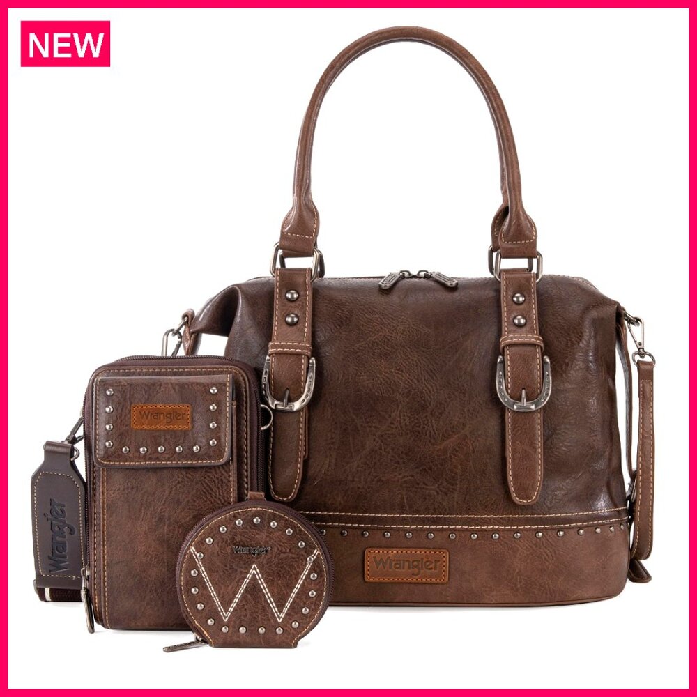 3-Piece Doctor Bag Set With Top Handle, Satchel, Phone Bag, Coin Purse
